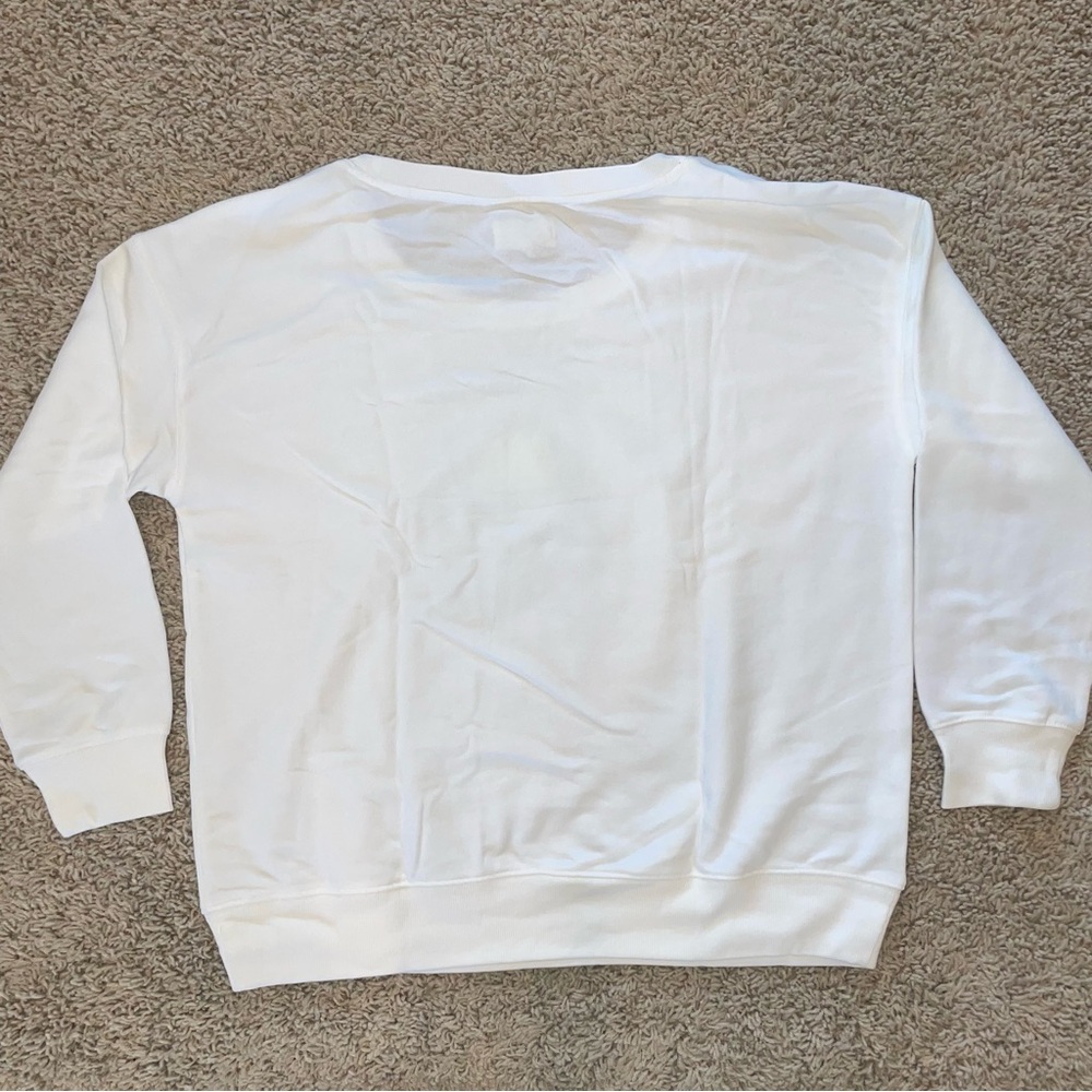 Lou & Grey On Island Time Sweatshirt White Graphics Size Medium - Picture 2 of 9